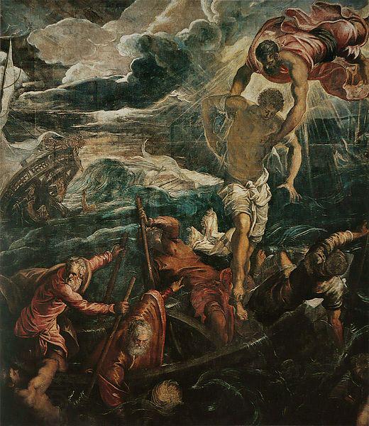 Jacopo Tintoretto San Marco salva un saraceno durante un naufragio China oil painting art